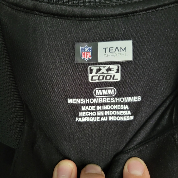 Pittsburgh Steelers NFL Team Apparel TX3 Cool Polo Shirt Mens Medium Black - Picture 4 of 6